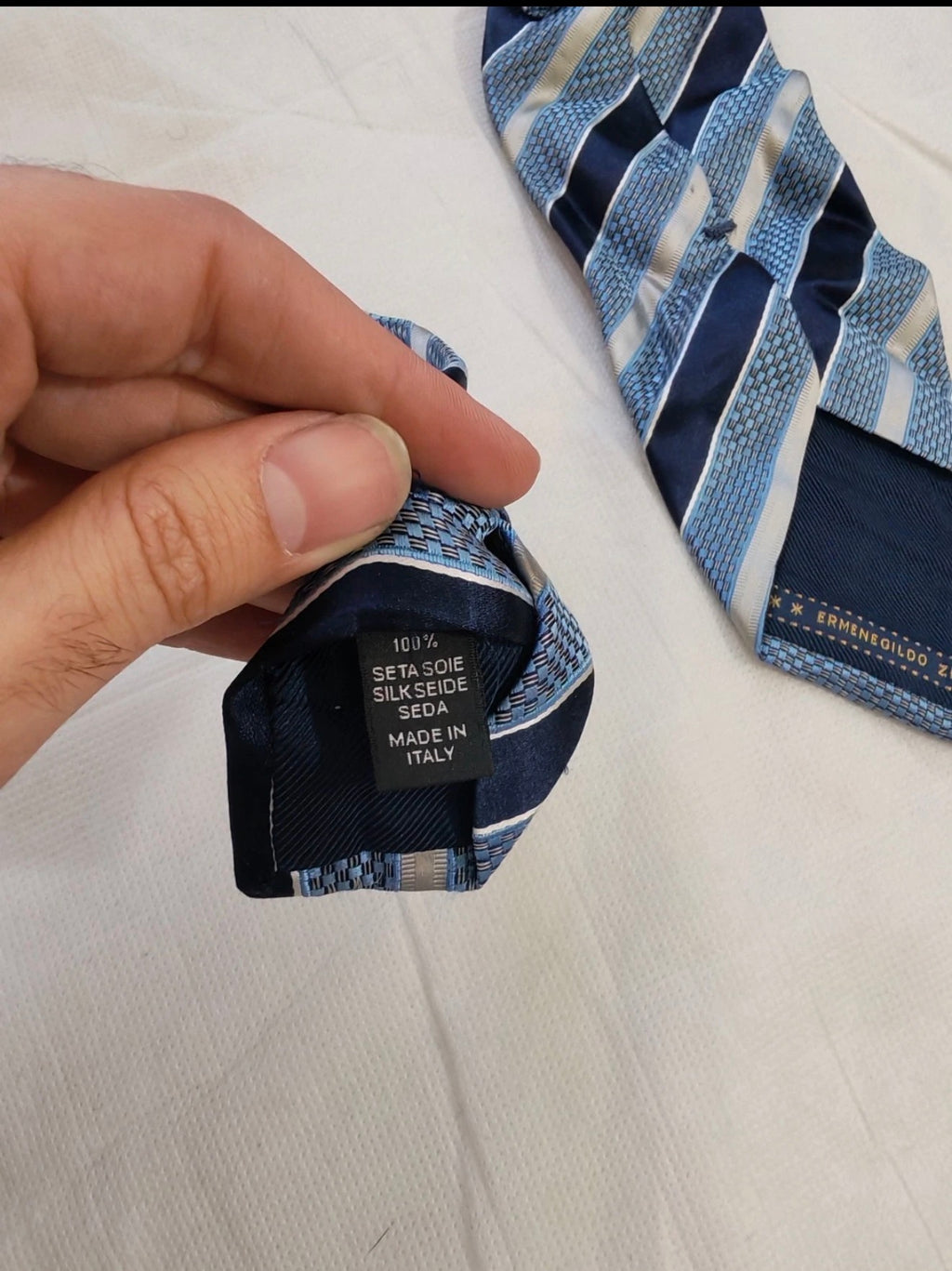 Vintage Ermenegildo Zegna classic 100% all silk fancy Repp neck tie