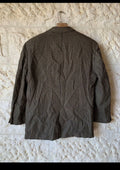 1980s Vintage pure wool double breasted plaid classic jacket blazer 40S 40R