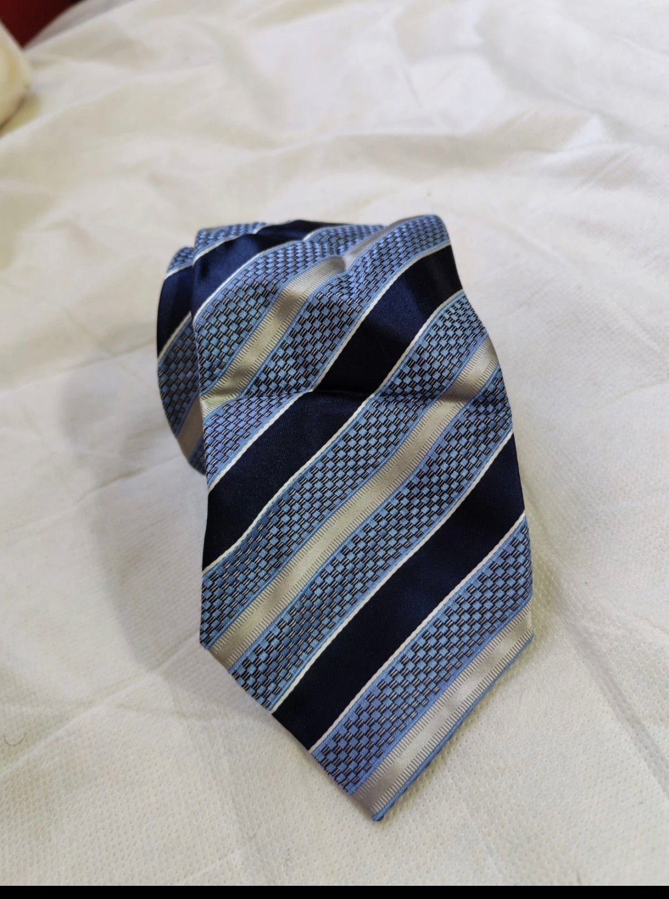 Vintage Ermenegildo Zegna classic 100% all silk fancy Repp neck tie