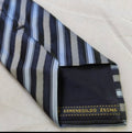 Vintage Ermenegildo Zegna classic 100% all silk fancy Awning neck tie