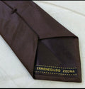 Vintage Ermenegildo Zegna classic 100% all silk Retro luxury brown neck tie
