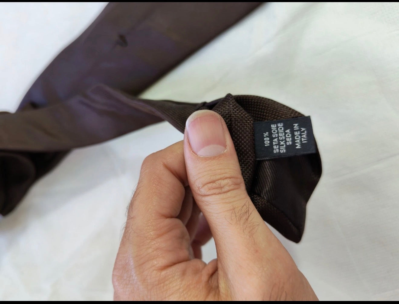 Vintage Ermenegildo Zegna classic 100% all silk Retro luxury brown neck tie