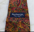 Vintage Burberrys London classic 100% all silk luxury paisley neck tie