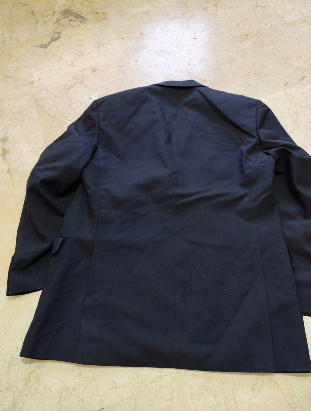 Classic vintage superfine wool 3 piece 3 button navy suit 38R