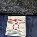 Vintage Harris Tweed handwoven pure wool charcoal hunting jacket blazer 48L XL