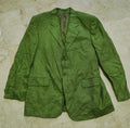 Vintage Linen blend Classic unique green summer jacket blazer 42R