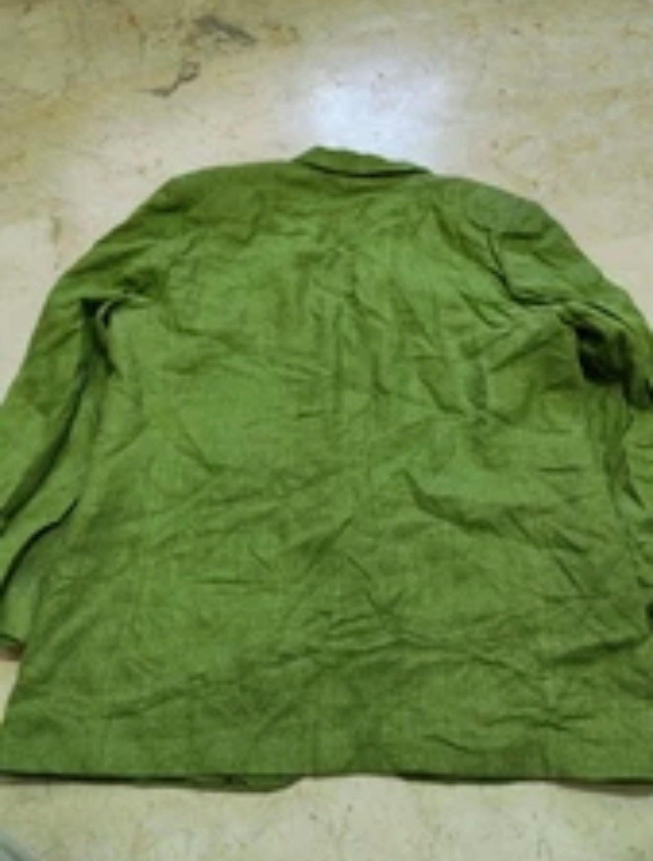 Vintage Linen blend Classic unique green summer jacket blazer 42R