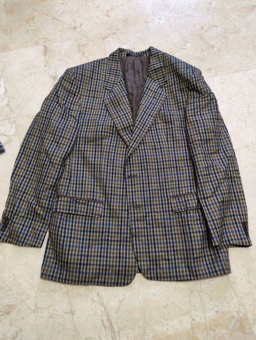 Vintage Daks DD London 100% pure wool plaid classic hunting jacket blazer 44R