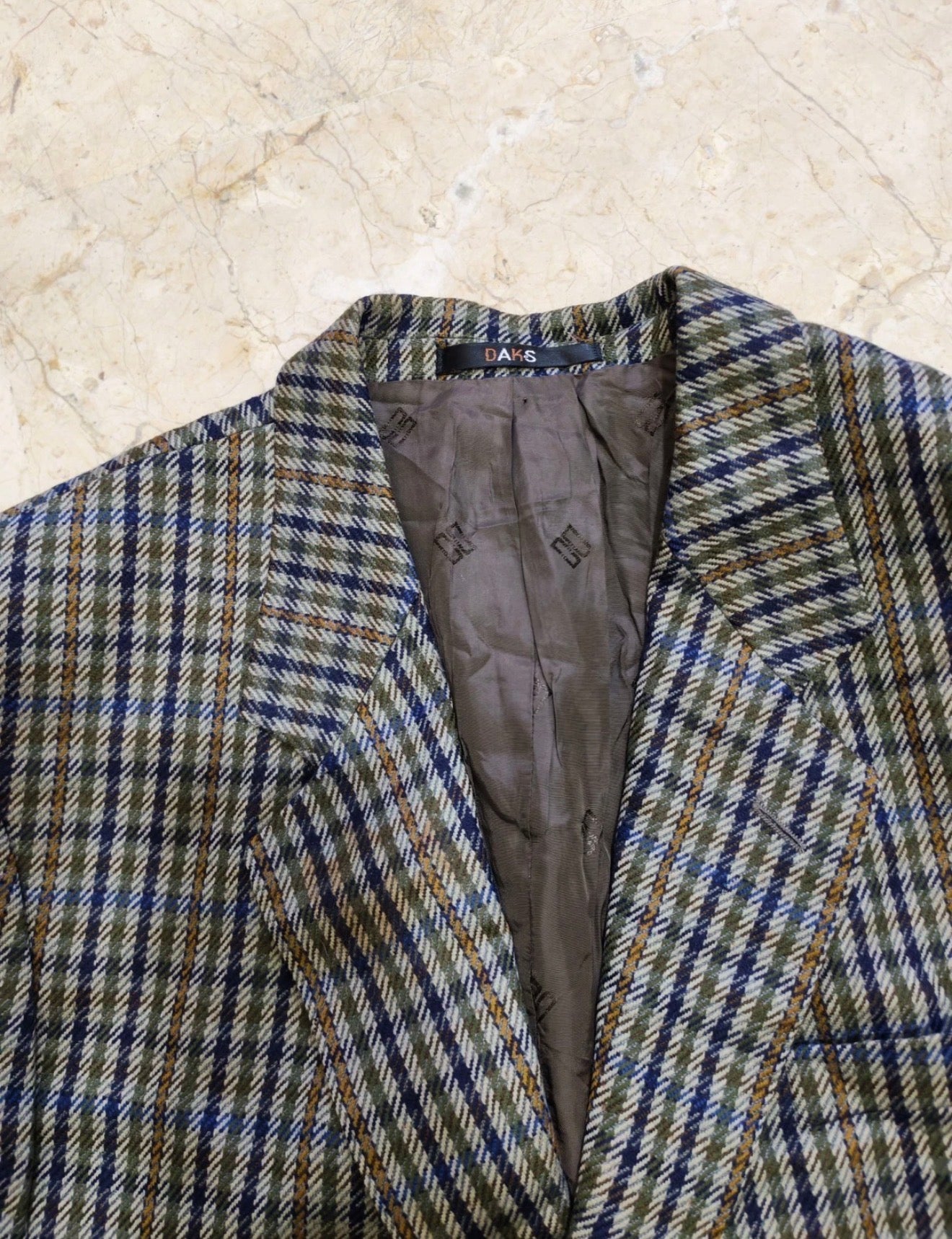 Vintage Daks DD London 100% pure wool plaid classic hunting jacket blazer 44R