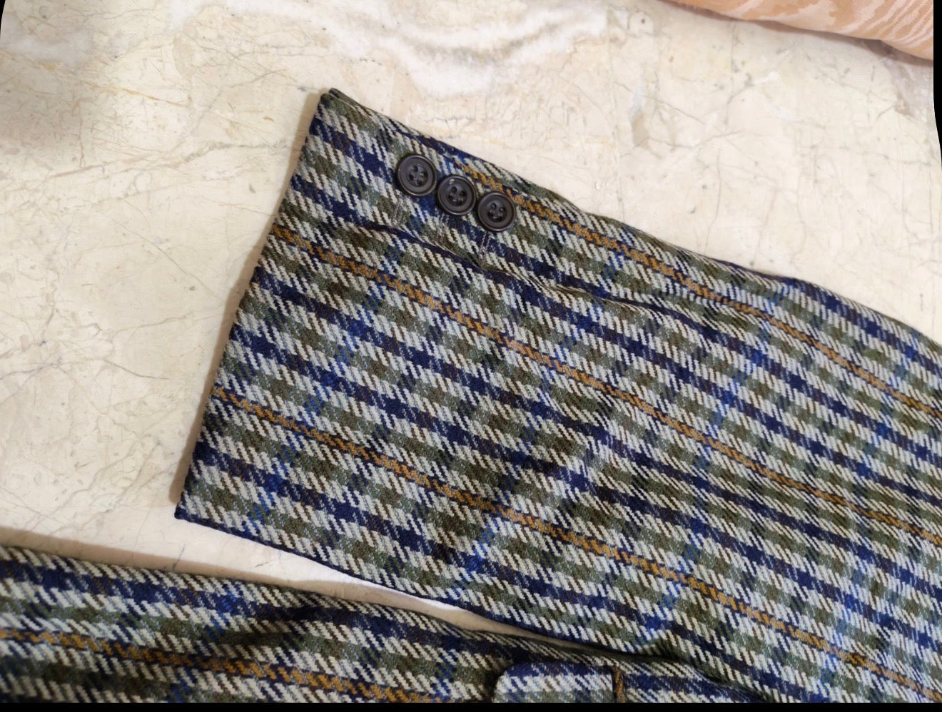 Vintage Daks DD London 100% pure wool plaid classic hunting jacket blazer 44R