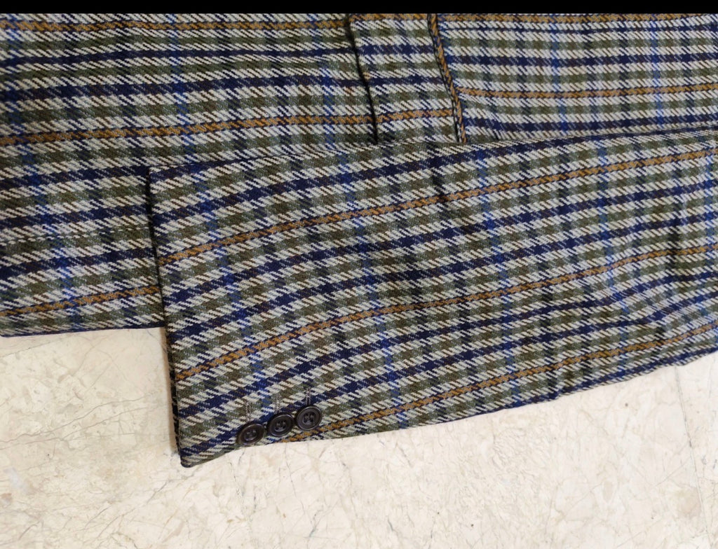 Vintage Daks DD London 100% pure wool plaid classic hunting jacket blazer 44R