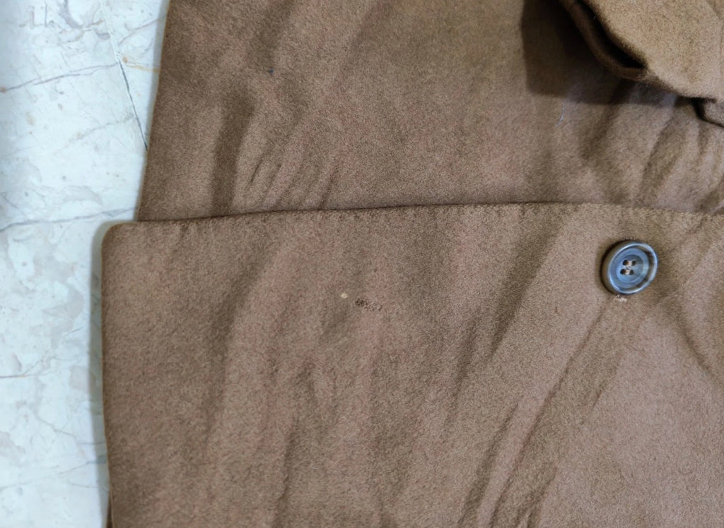 Vintage cashmere wool double breasted classic gangster brown jacket blazer 40R