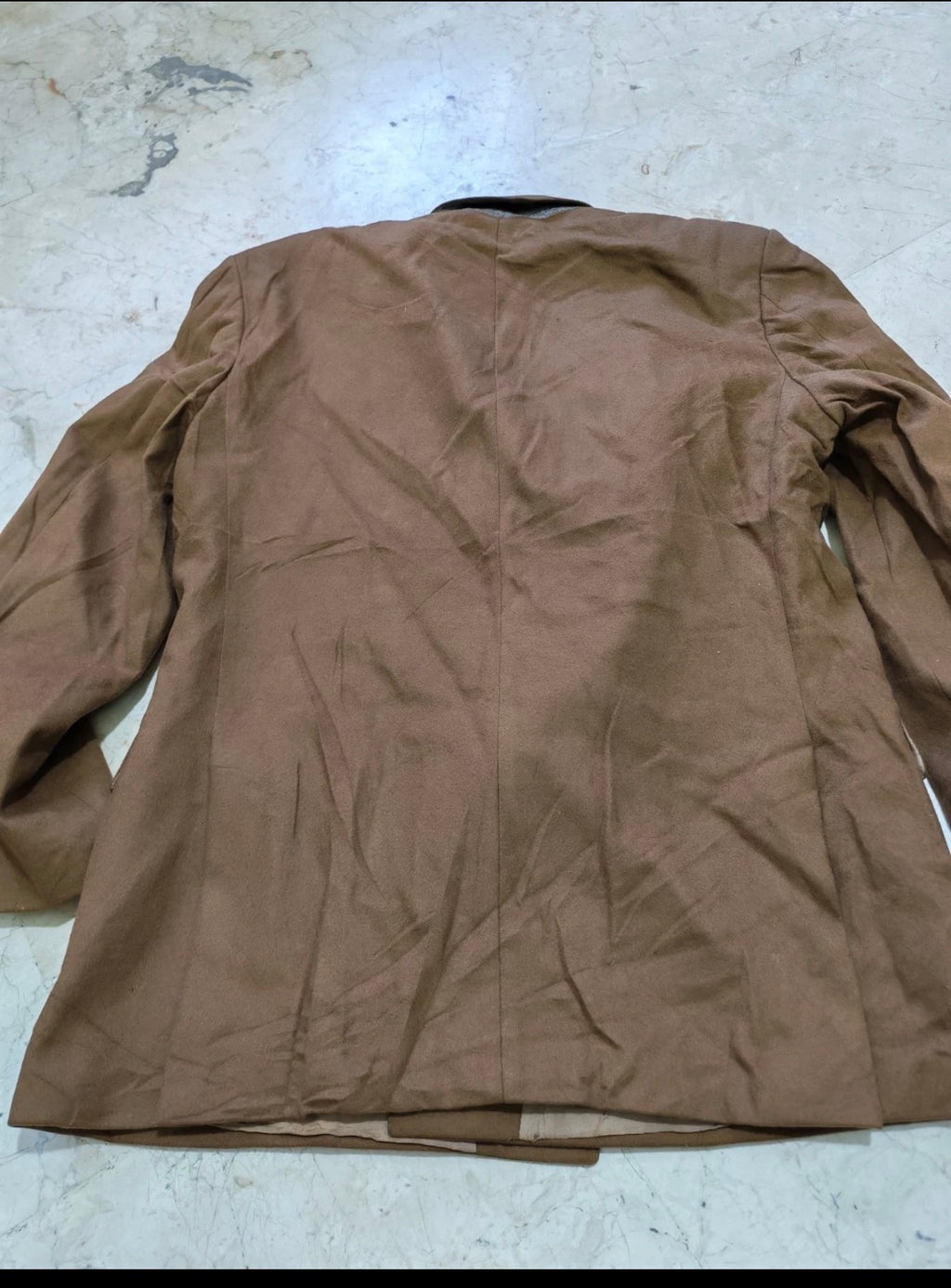 Vintage cashmere wool double breasted classic gangster brown jacket blazer 40R