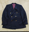 Vintage Magee pure wool double breasted gold button navy jacket blazer 42R