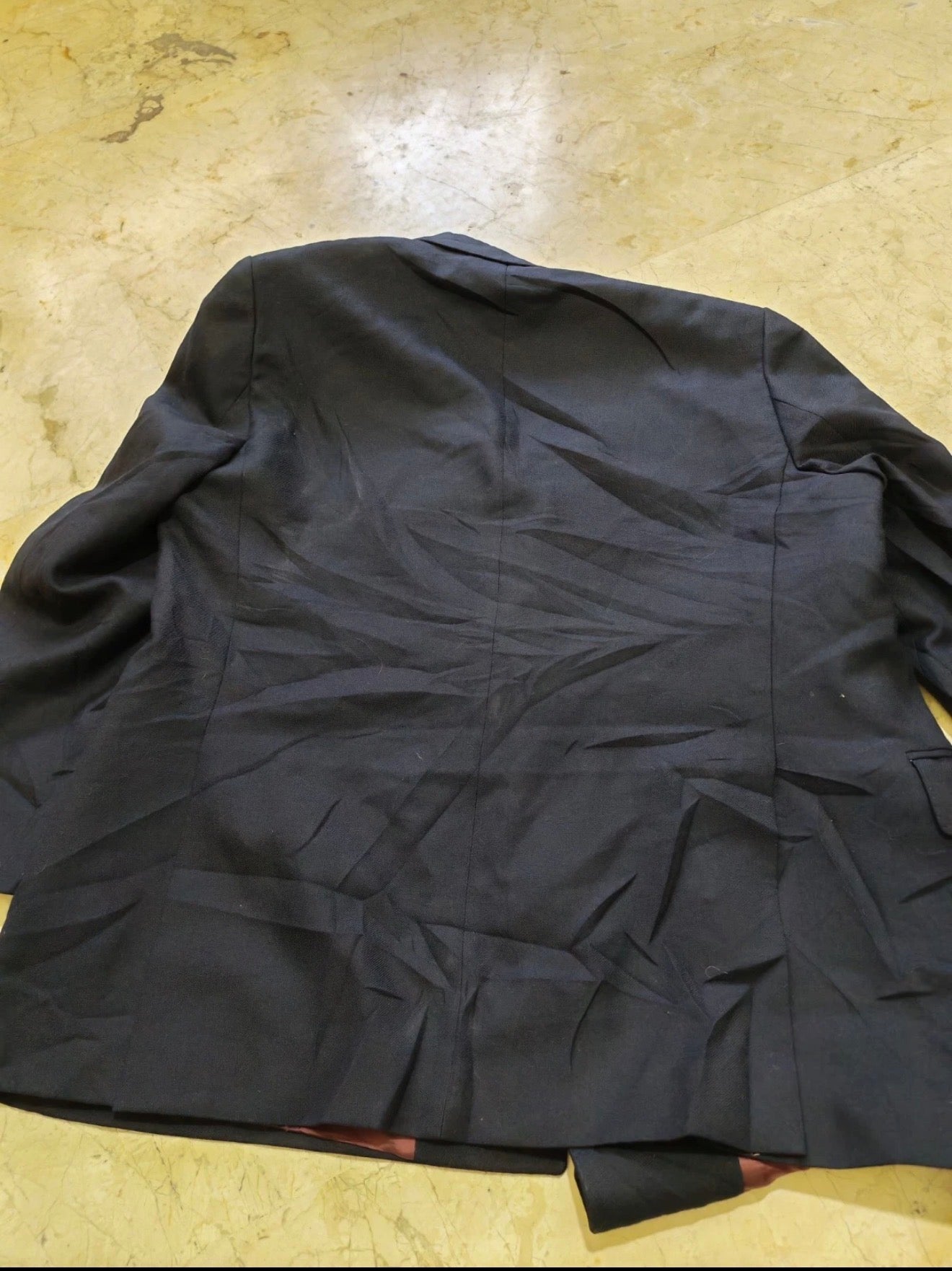 Vintage Magee pure wool double breasted gold button navy jacket blazer 42R