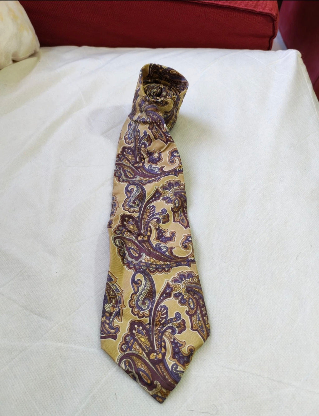 Vintage Christian Dior Monsieur 100% all silk luxury paisley floral neck tie