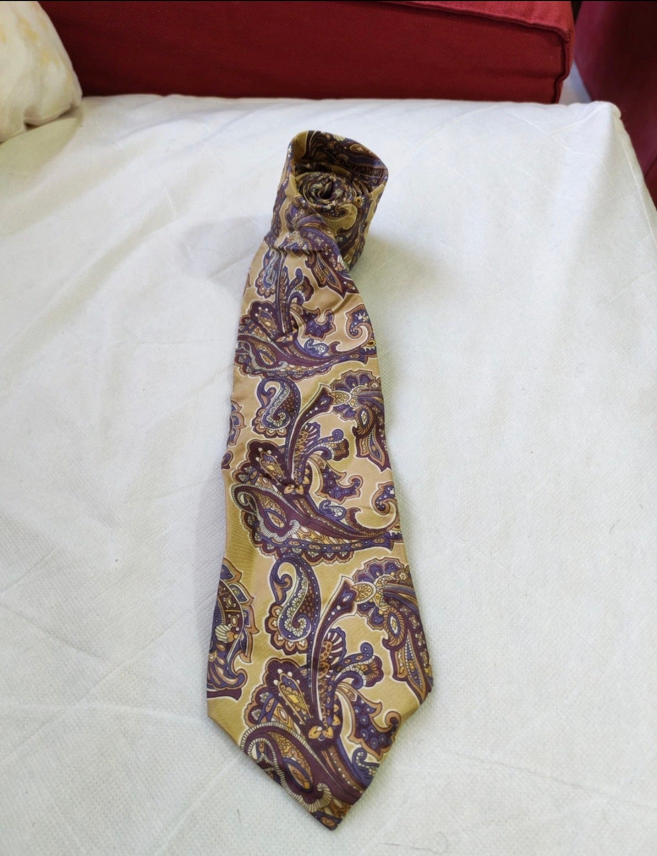 Vintage Christian Dior Monsieur 100% all silk luxury paisley floral neck tie