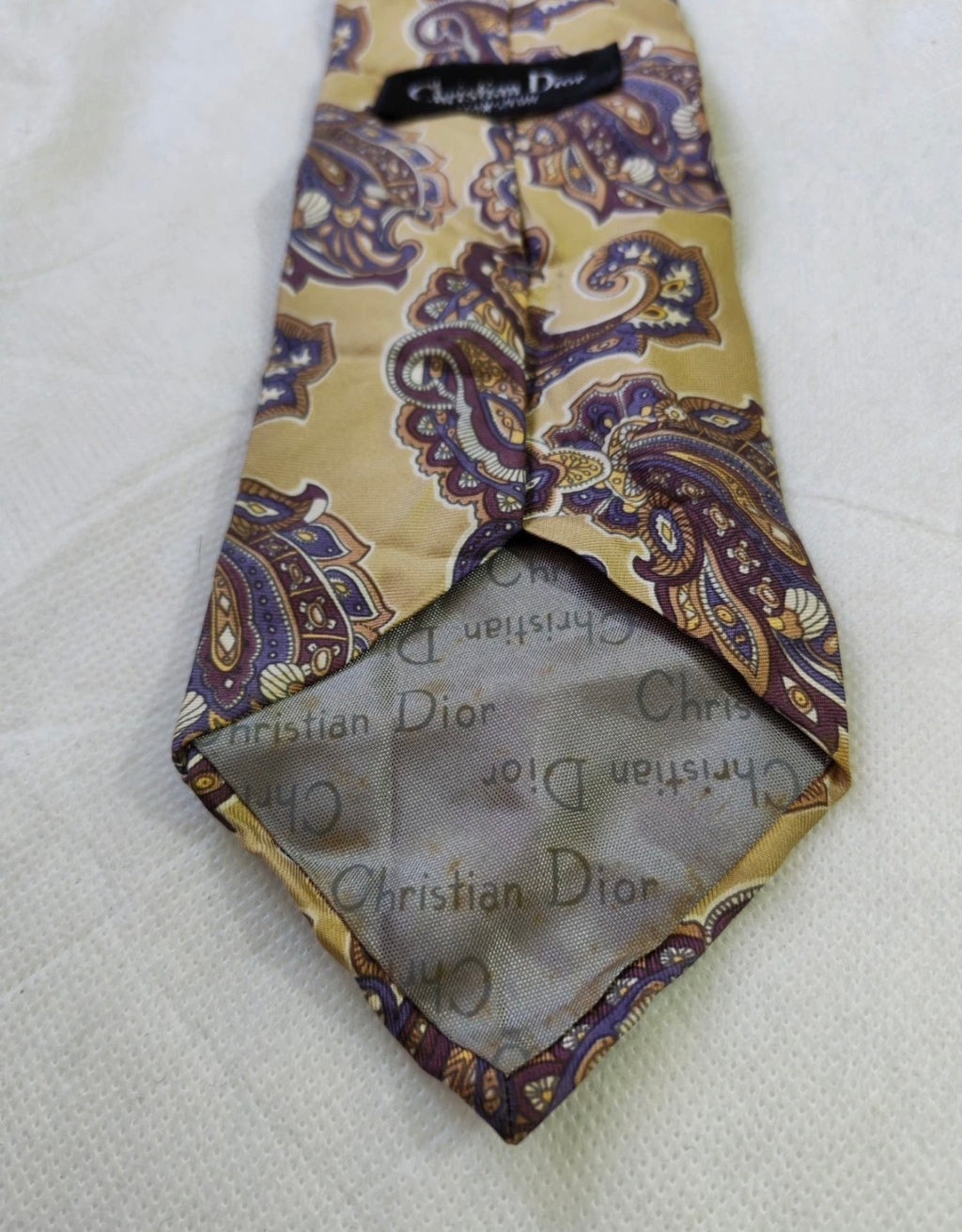 Vintage Christian Dior Monsieur 100% all silk luxury paisley floral neck tie