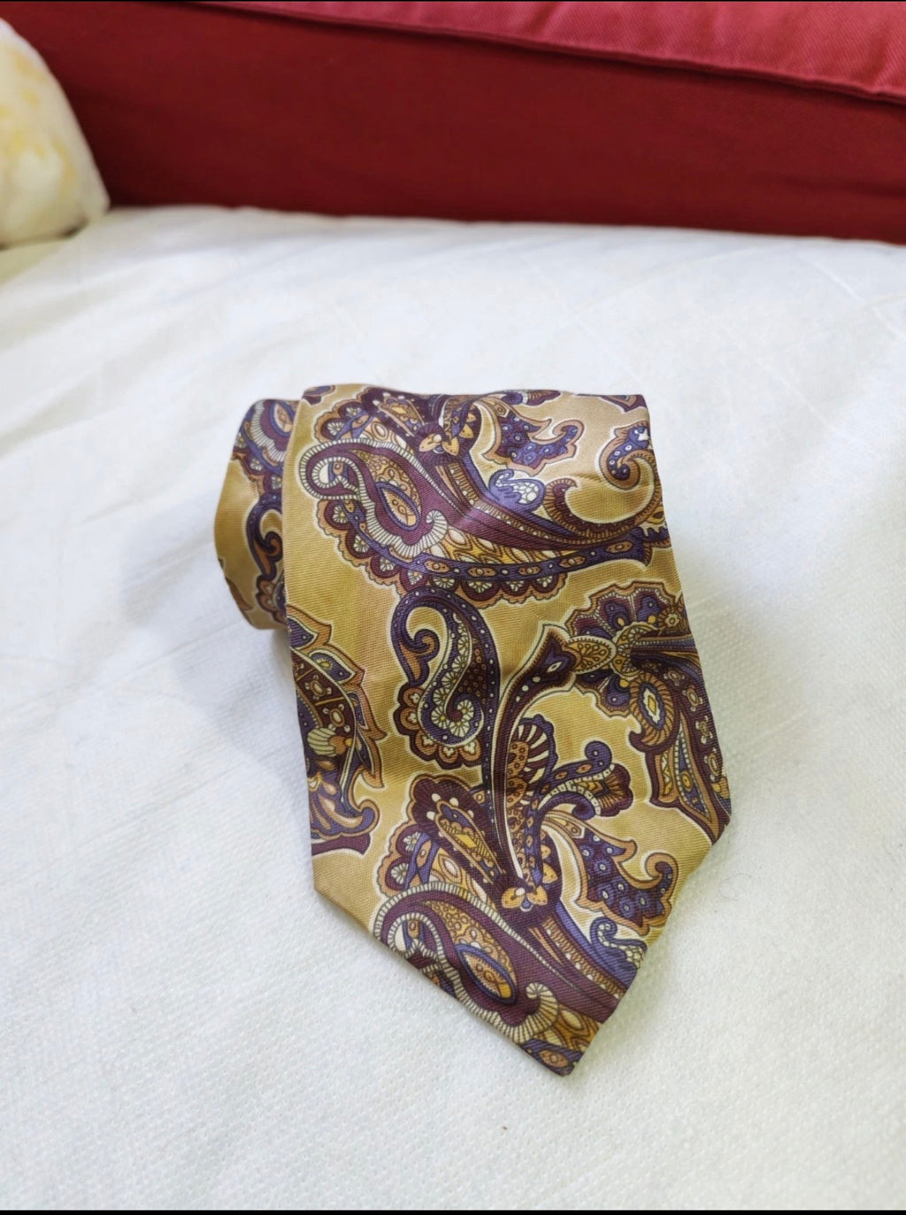 Vintage Christian Dior Monsieur 100% all silk luxury paisley floral neck tie