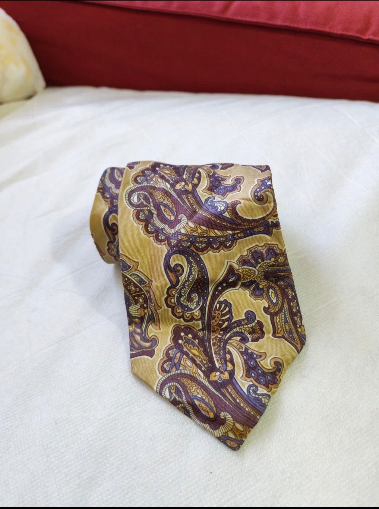 Vintage Christian Dior Monsieur 100% all silk luxury paisley floral neck tie