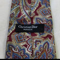 Vintage Christian Dior Monsieur 100% all silk luxury paisley floral neck tie