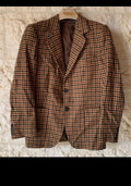 Vintage houndstooth plaid pure Lambswool soft tweed hunting jacket blazer 34R
