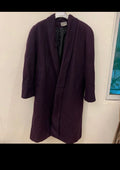 Vintage pure wool classic purple unique shawl lapel over coat 46 XL 16