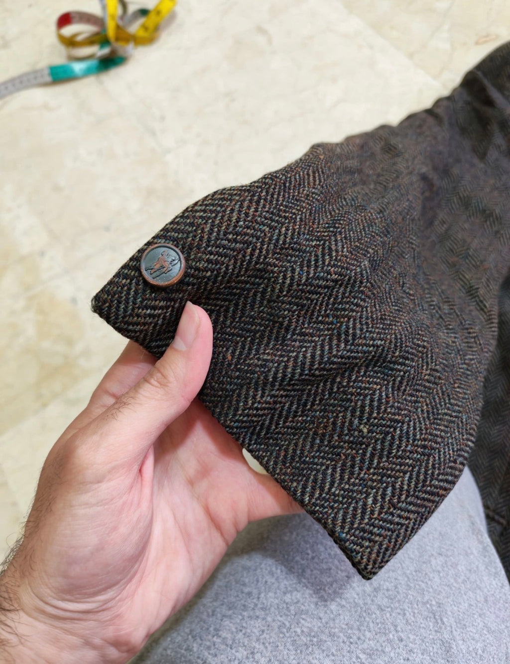 Vintage Burberrys pure wool handwoven tweed classic hunting jacket blazer 42R