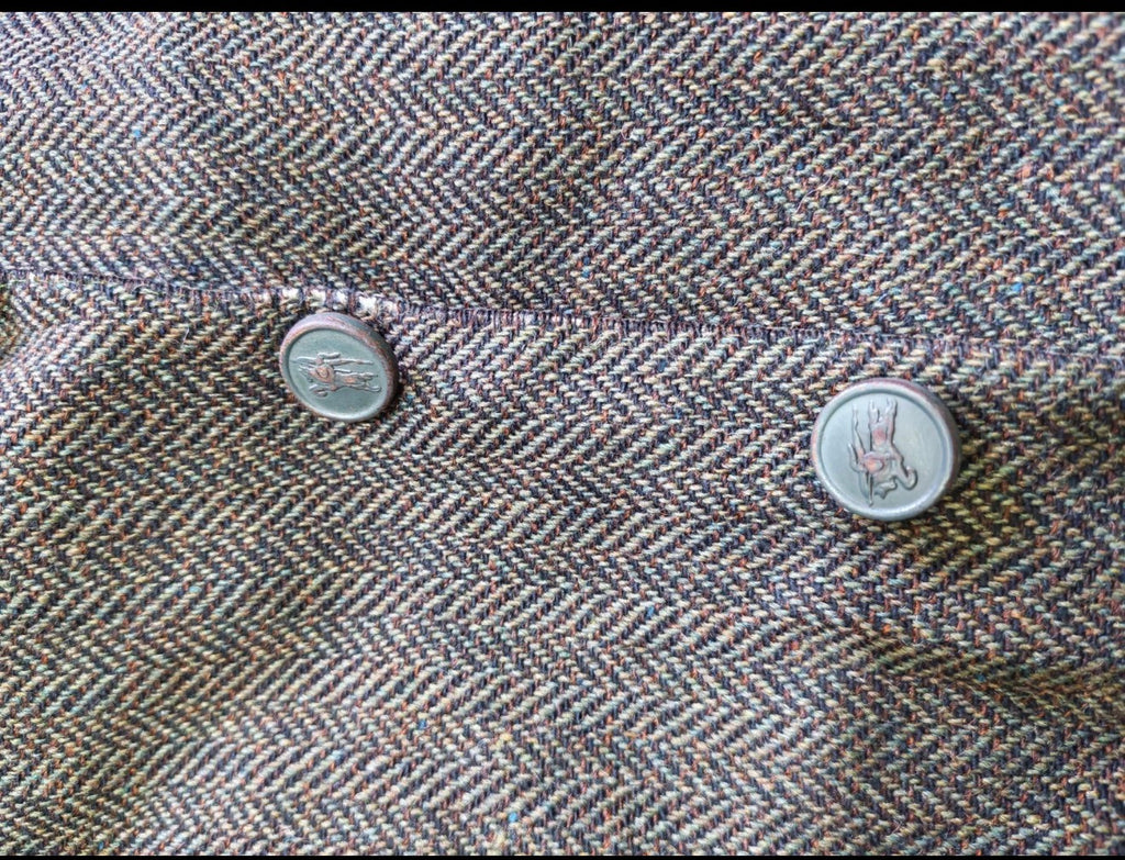Vintage Burberrys pure wool handwoven tweed classic hunting jacket blazer 42R