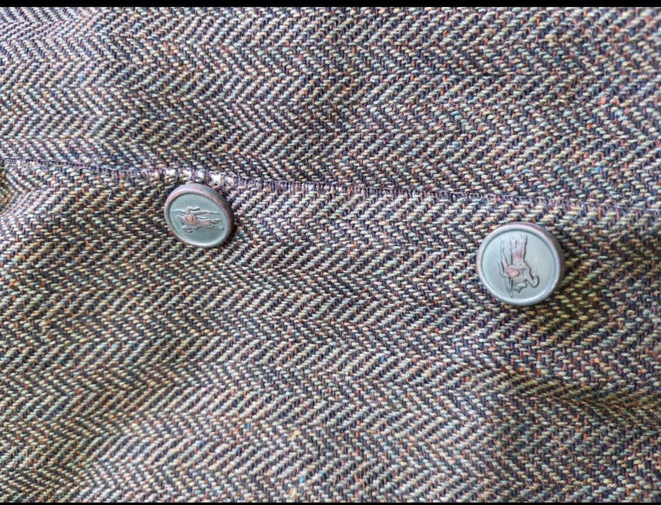 Vintage Burberrys pure wool handwoven tweed classic hunting jacket blazer 42R