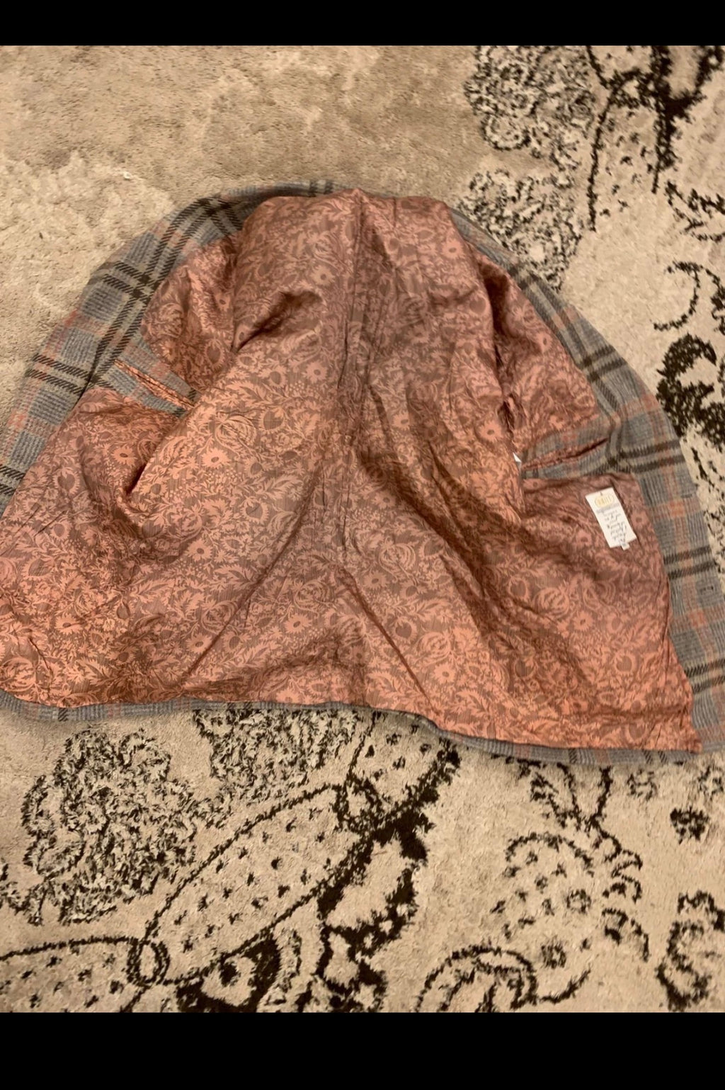 Vintage wool blend Windowpane brownish classic hunting jacket blazer 42R