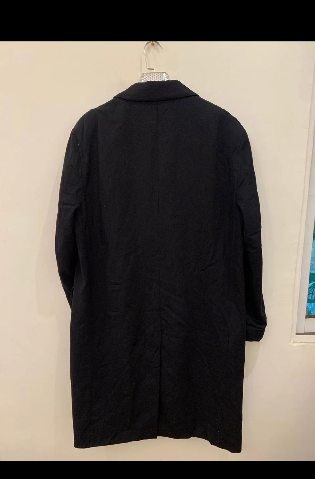Vintage Stones wool blended classic black top over coat 46L XL