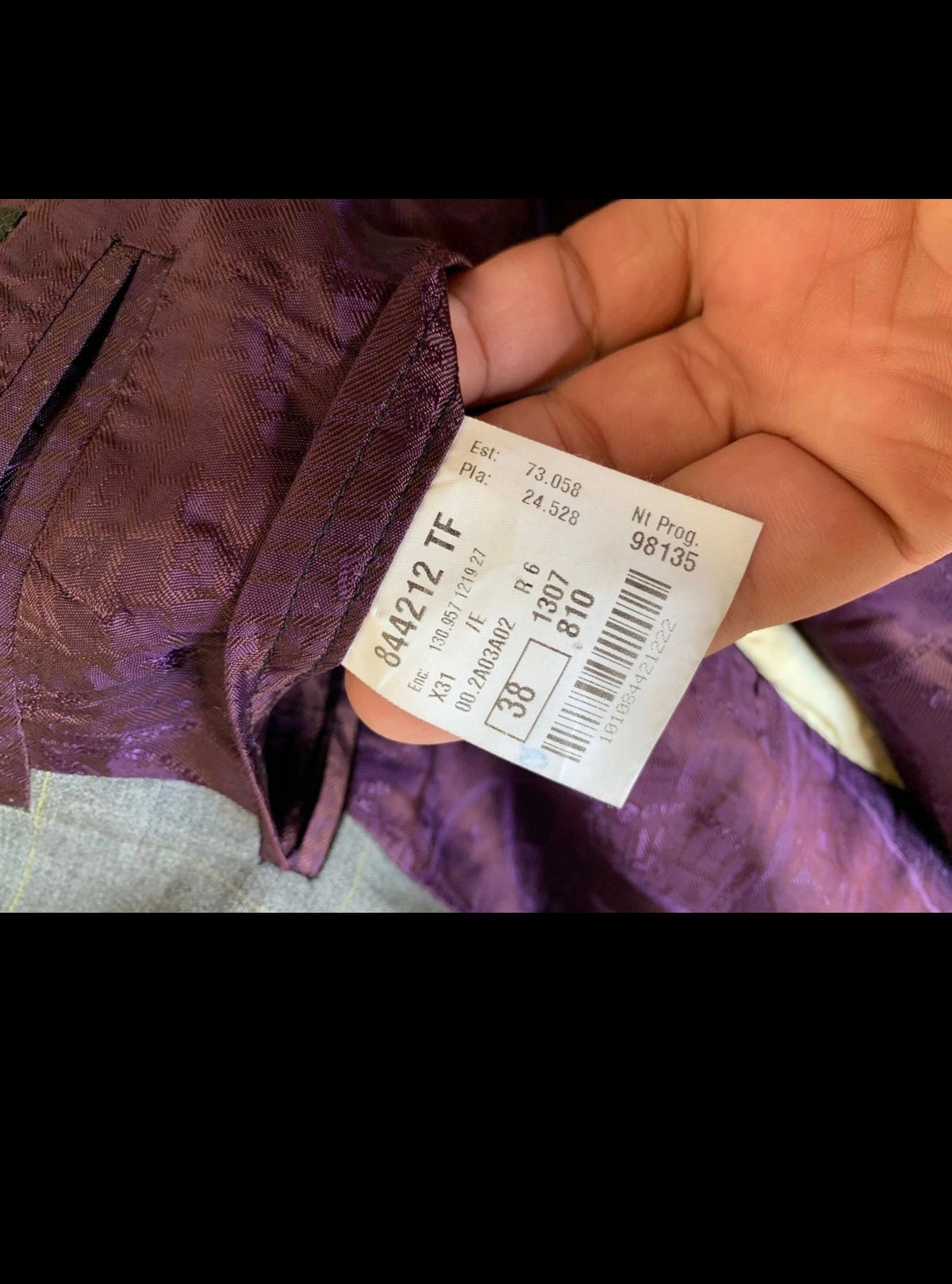Classic Paul Smith pure wool Windowpane gray jacket blazer 38R