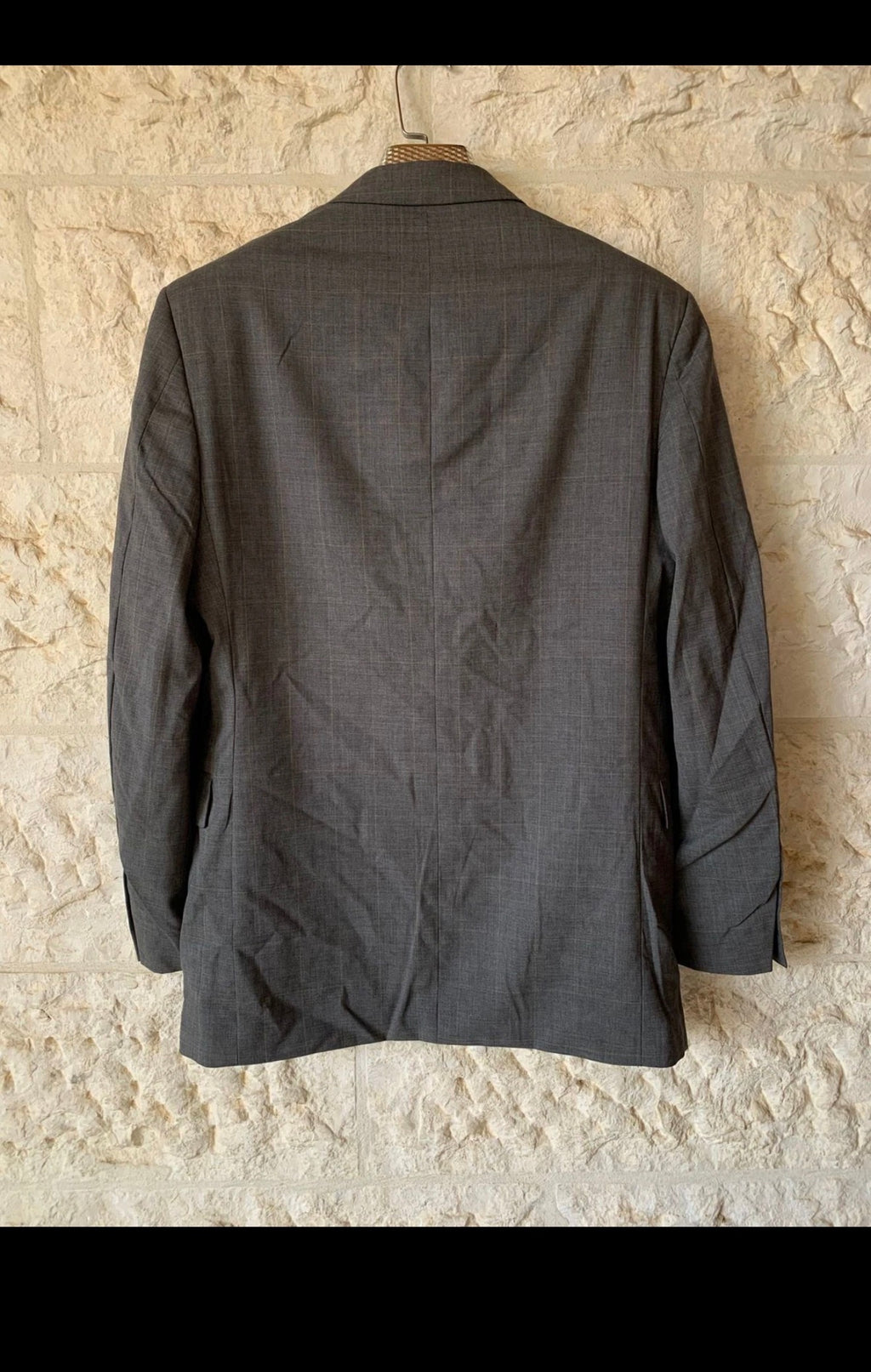 Classic Paul Smith pure wool Windowpane gray jacket blazer 38R