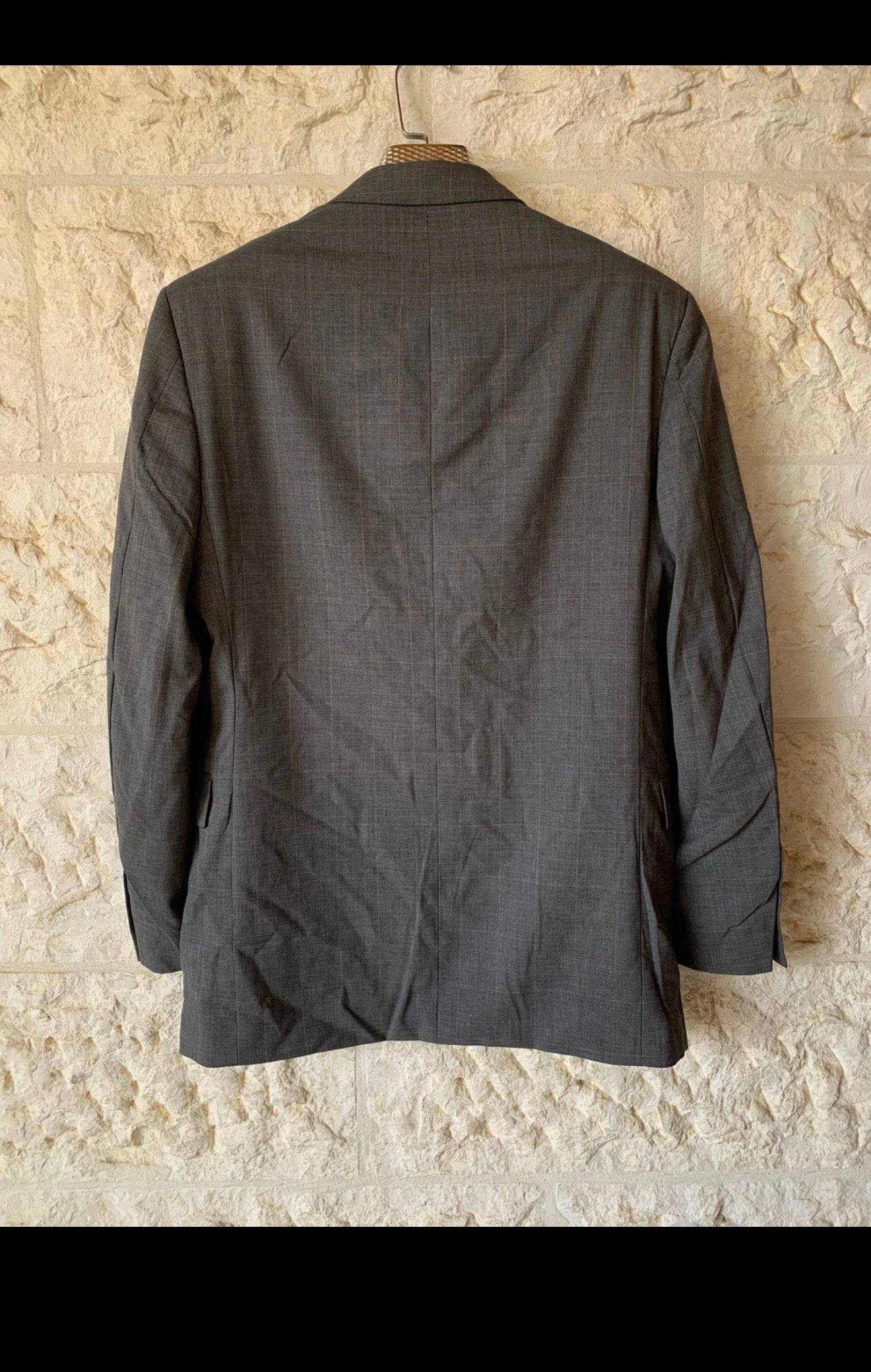Classic Paul Smith pure wool Windowpane gray jacket blazer 38R