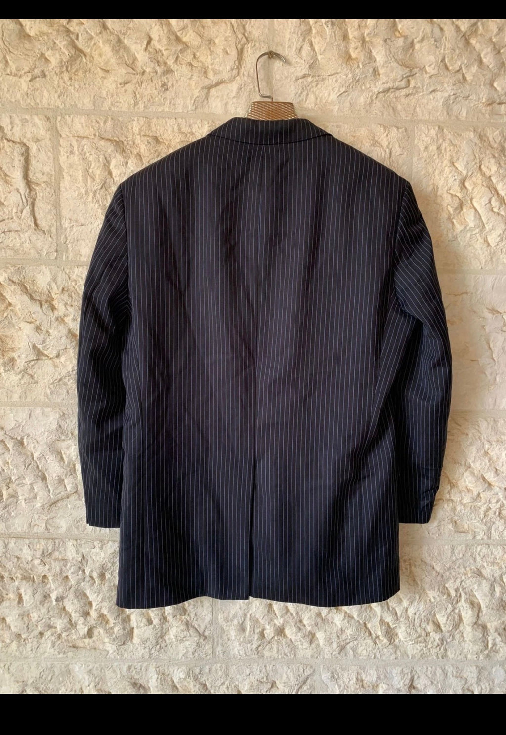 Classic Hugo Boss pure wool dark navy striped jacket blazer 42R