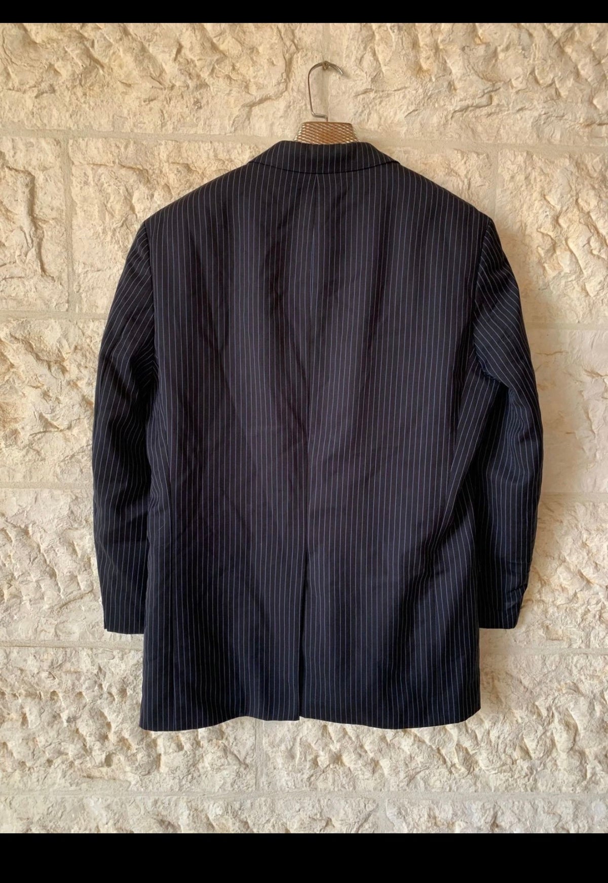 Classic Hugo Boss pure wool dark navy striped jacket blazer 42R