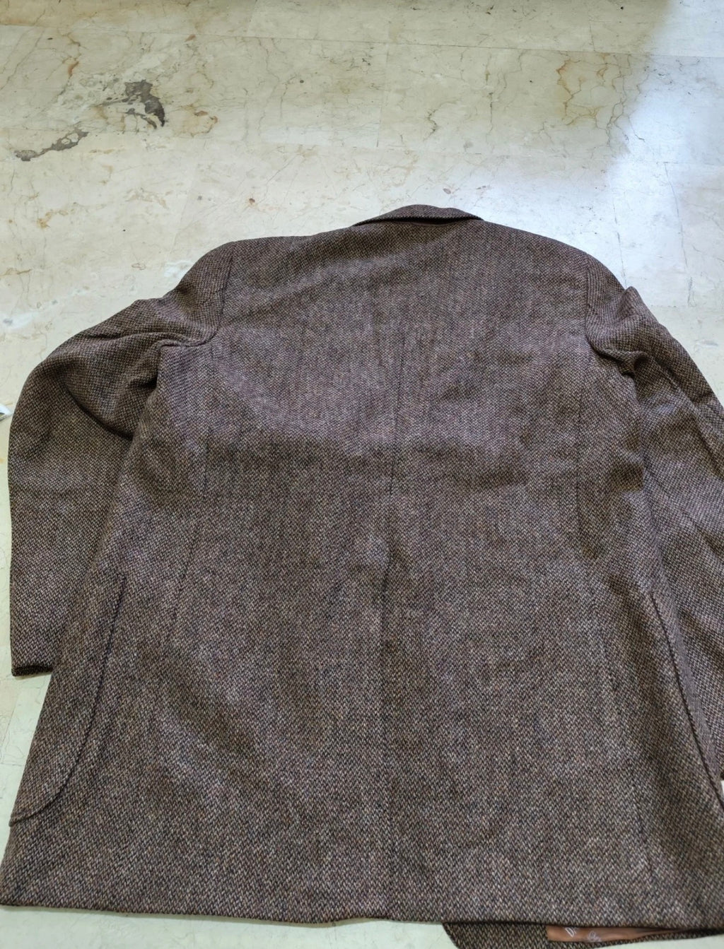 Vintage Daks DD pure wool handwoven tweed brown hunting jacket blazer 40L
