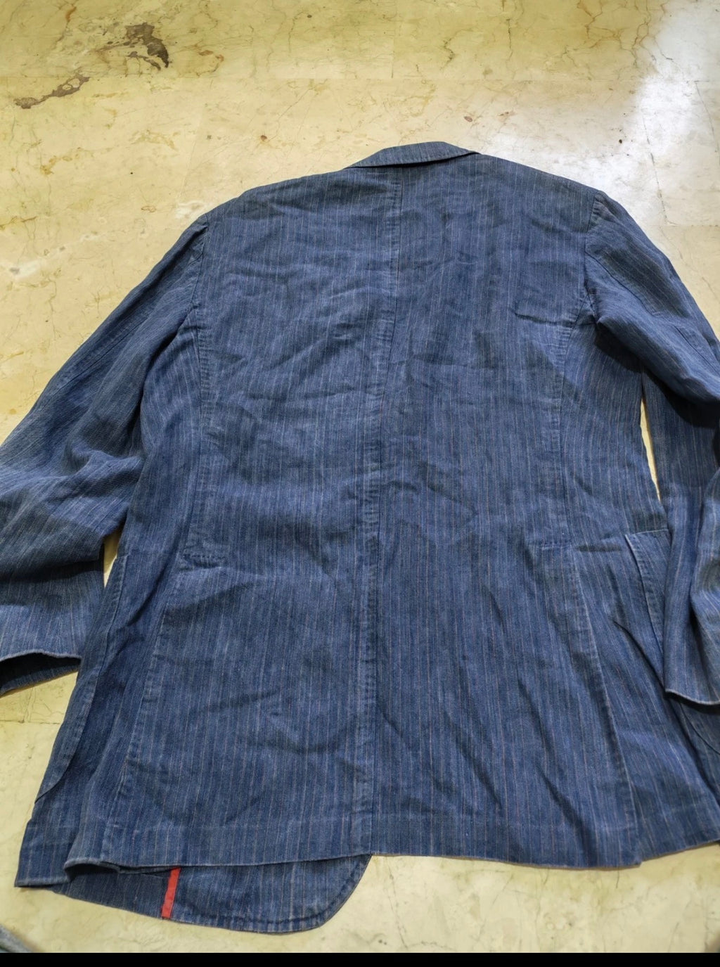 Suitsupply 100% pure Linen classic blue striped summer jacket blazer 38R