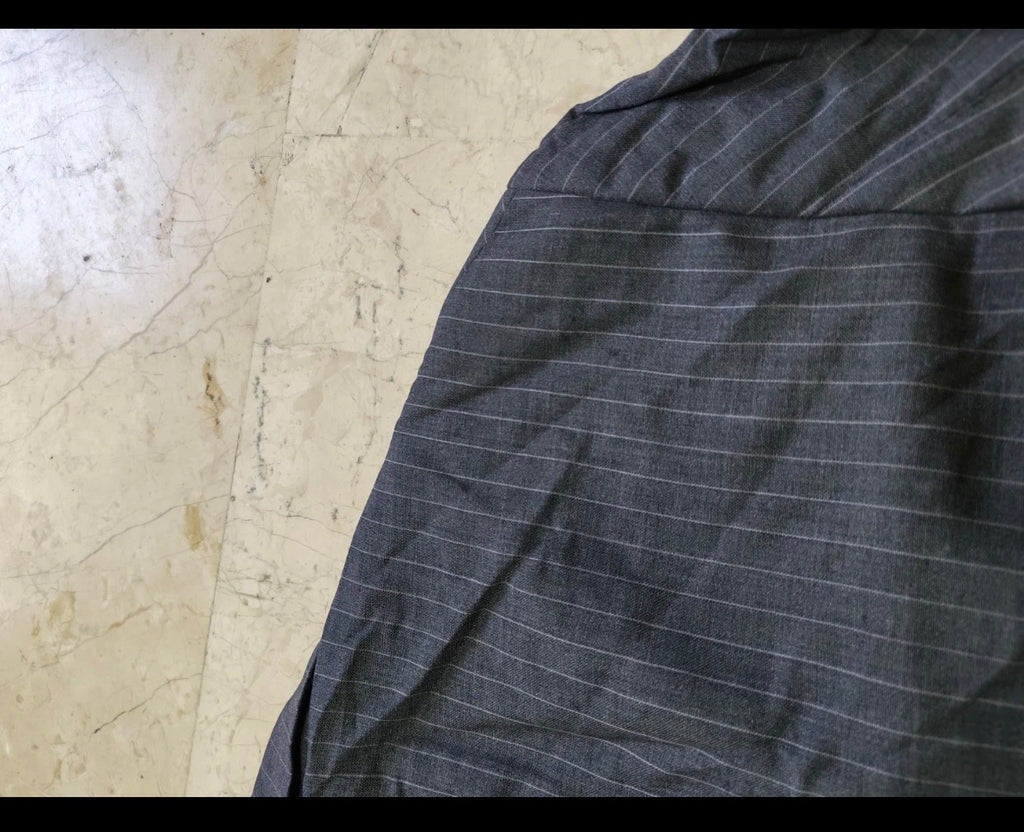 Suitsupply superfine pure wool chalk stripes charcoal 2 button suit 44R