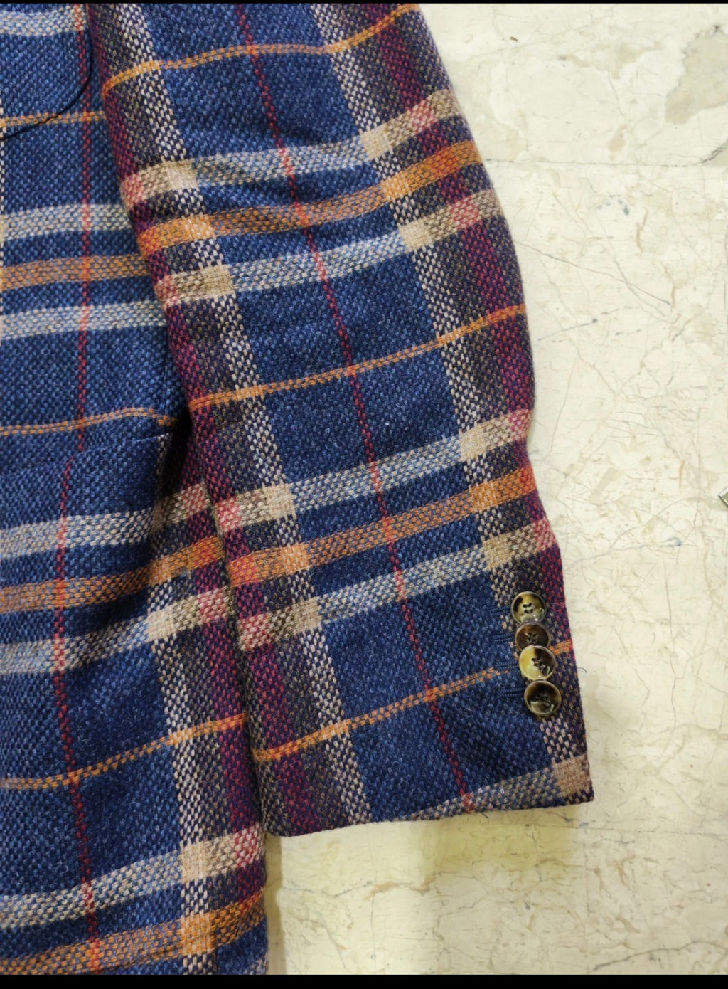 Suitsupply Hudson pure wool handwoven tweed Windowpane jacket blazer 38R 38S