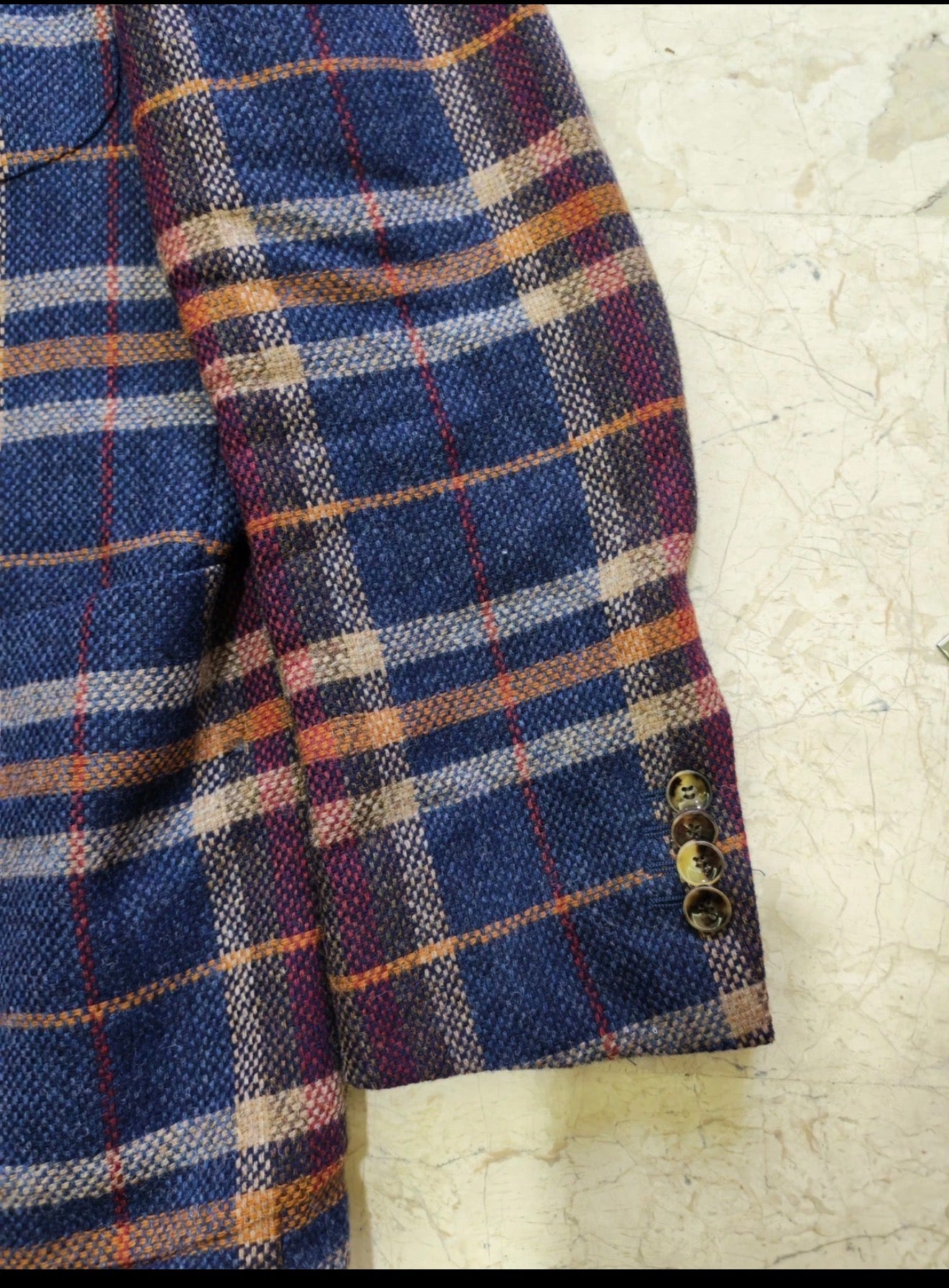 Suitsupply Hudson pure wool handwoven tweed Windowpane jacket blazer 38R 38S