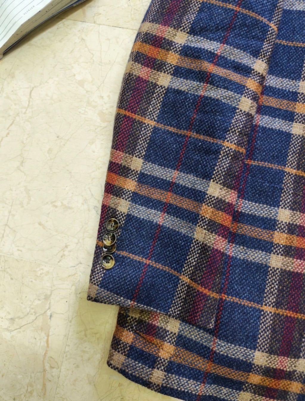 Suitsupply Hudson pure wool handwoven tweed Windowpane jacket blazer 38R 38S