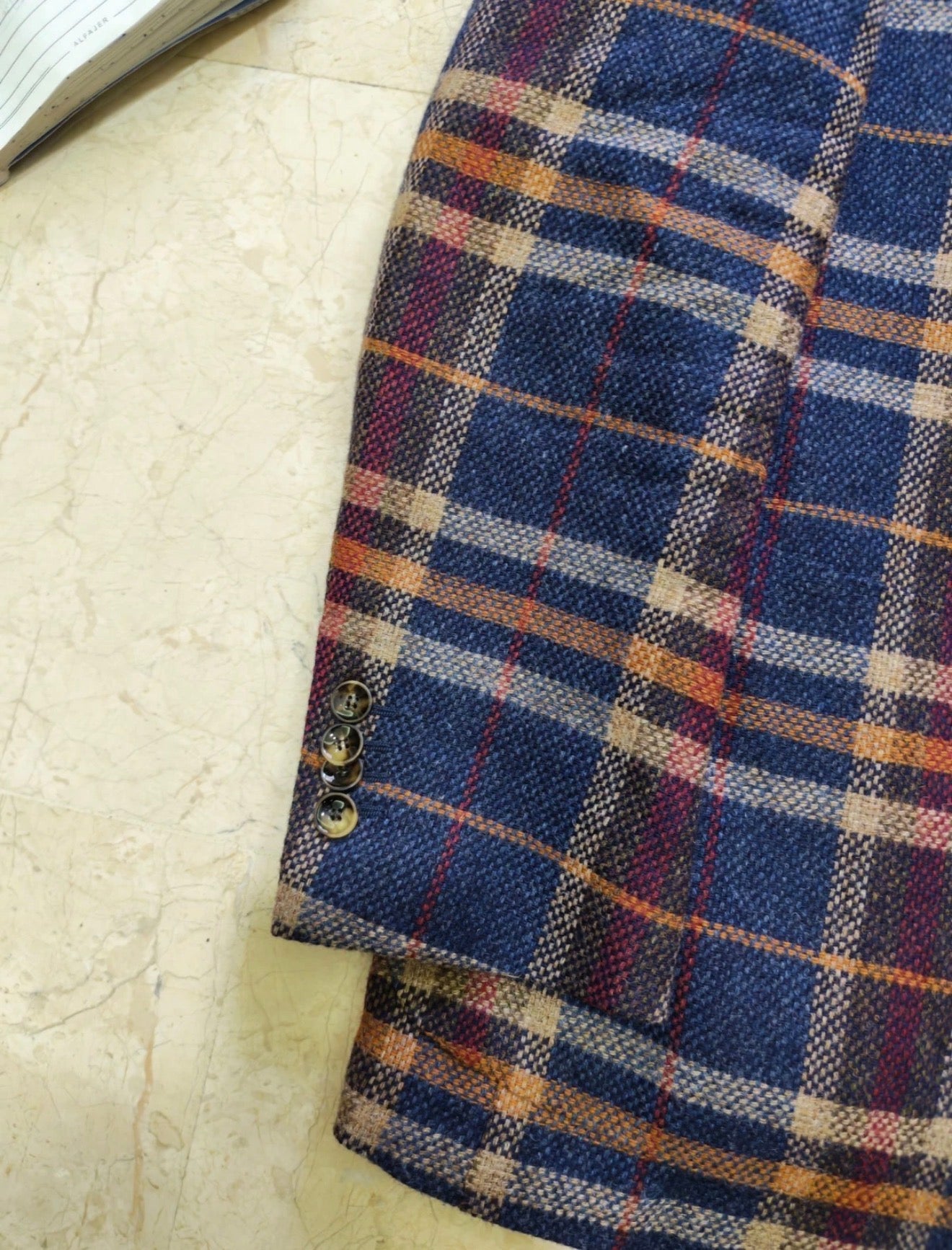 Suitsupply Hudson pure wool handwoven tweed Windowpane jacket blazer 38R 38S