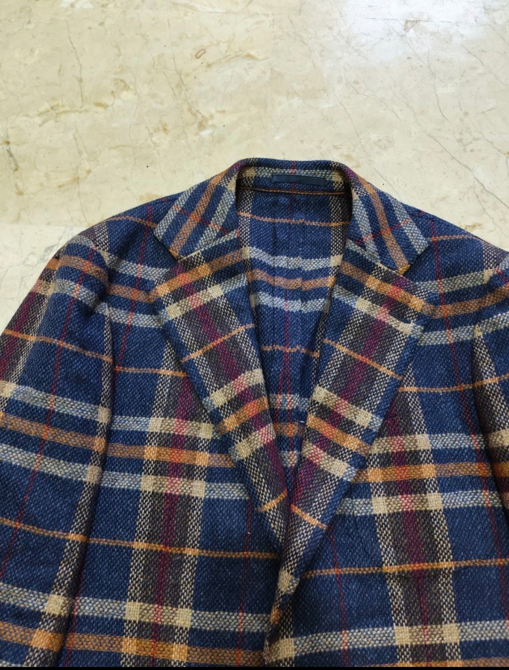 Suitsupply Hudson pure wool handwoven tweed Windowpane jacket blazer 38R 38S