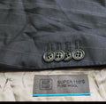 Suitsupply super 110s pure wool chalk stripes black 2 button suit 44R 44L