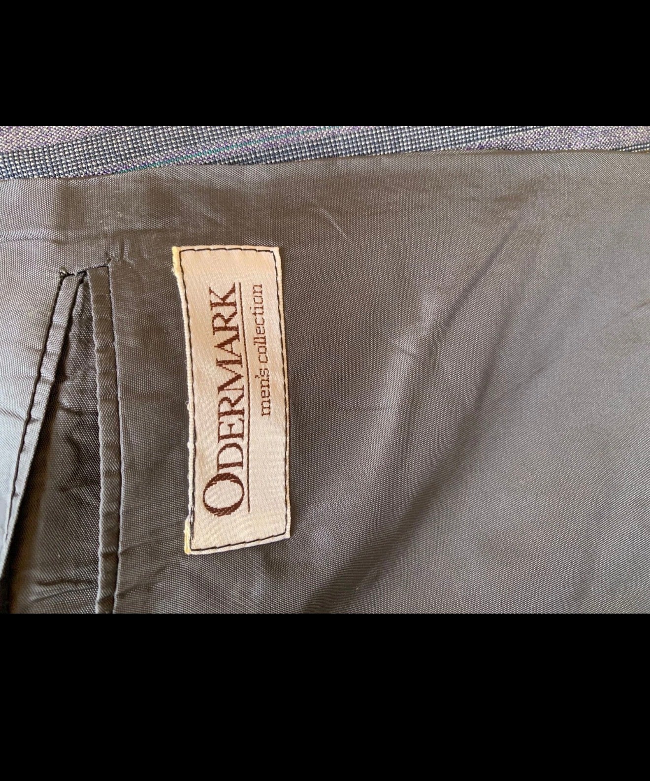 Vintage Superfine pure wool classic 2 button striped grayish suit 40R 40S