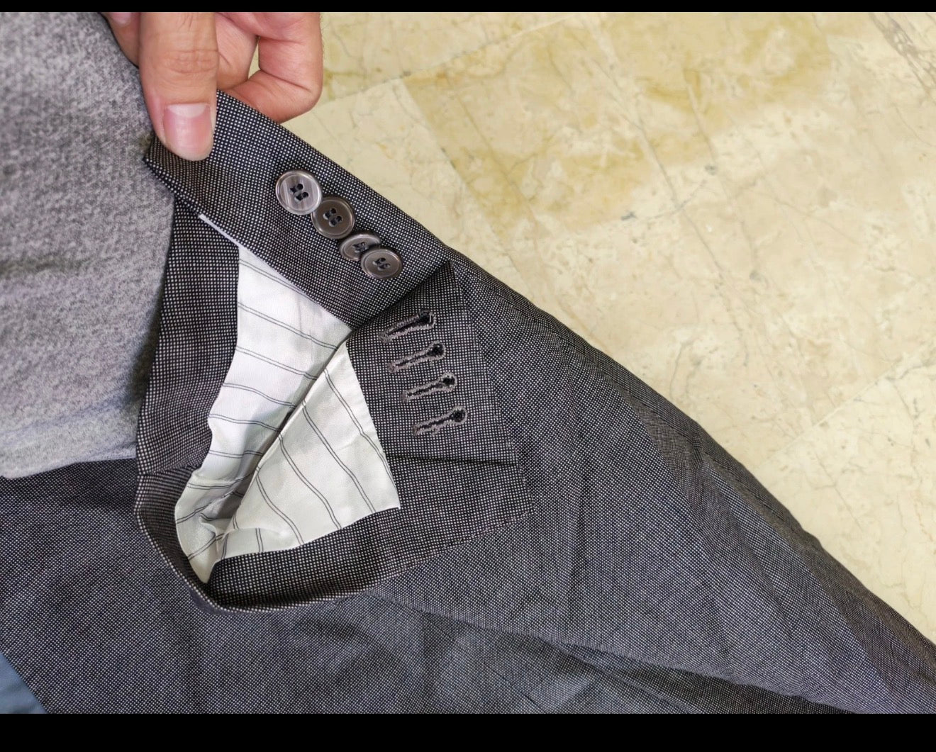 Suitsupply super 110s pure wool Vitale Barberis Canonico classic gray suit 36R