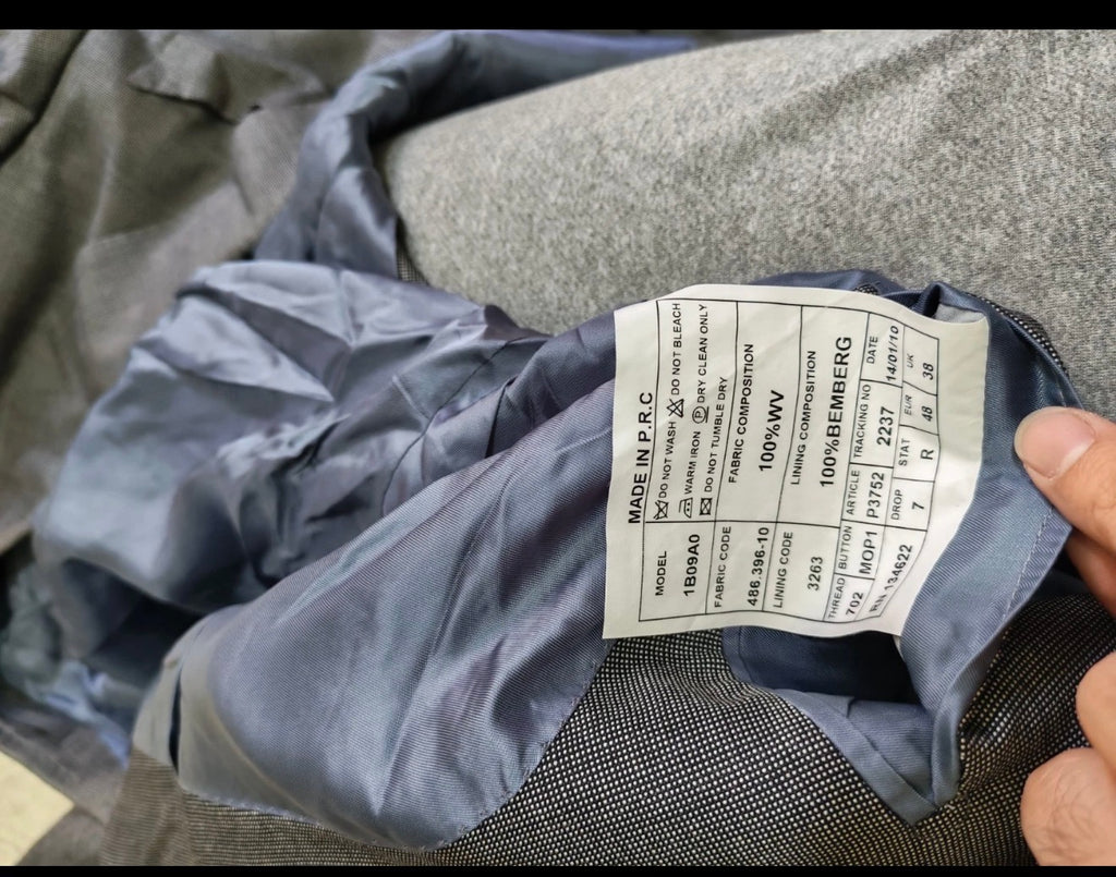 Suitsupply super 110s pure wool Vitale Barberis Canonico classic gray suit 36R