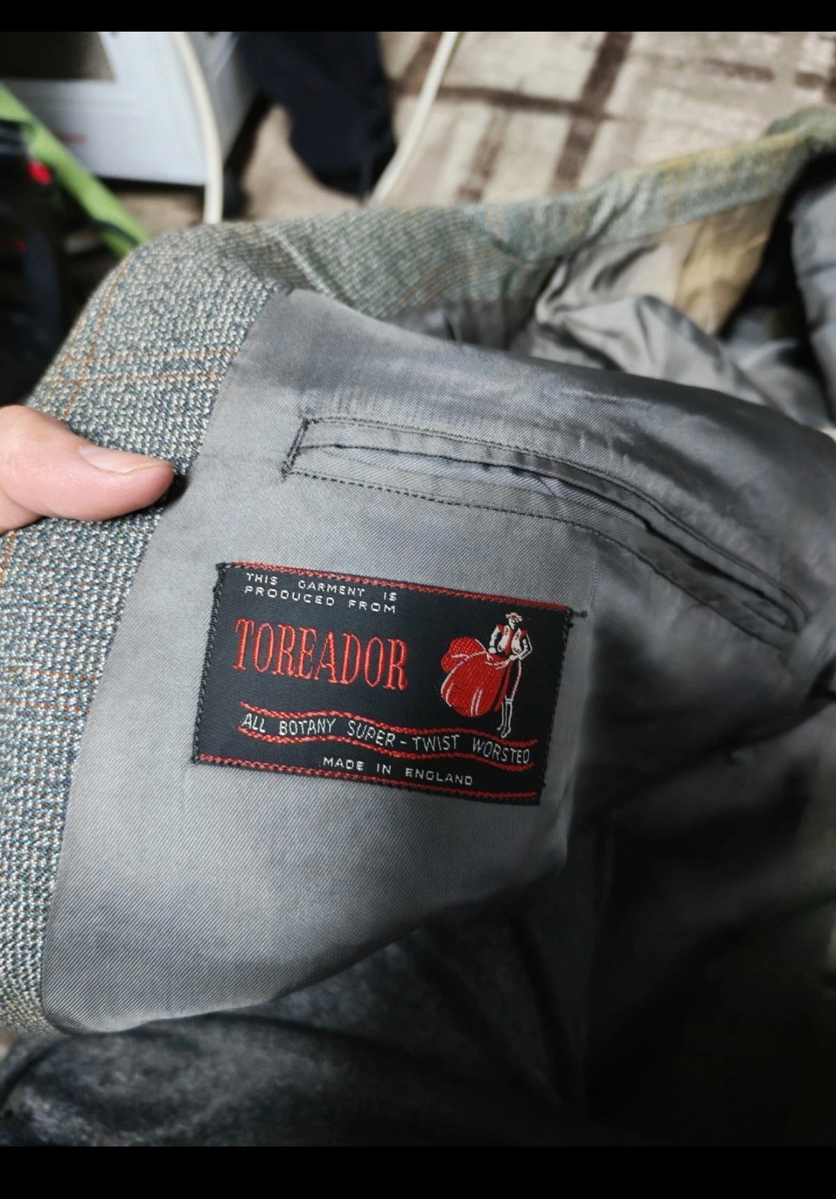 1950s Vintage all worsted wool double breasted gangster windowpane suit 40R